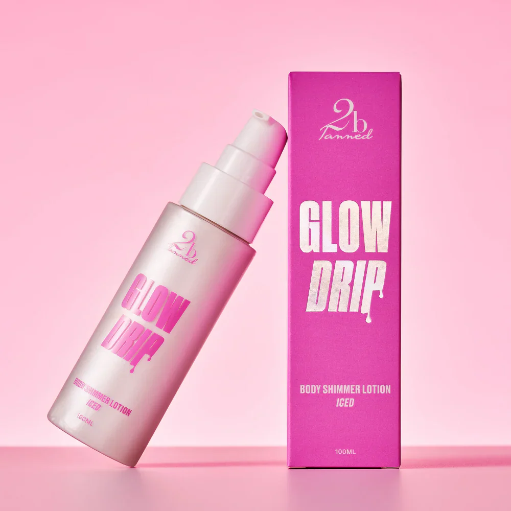 2bTanned Glow Drip Body Shimmer Lotion 100ml - Image 4