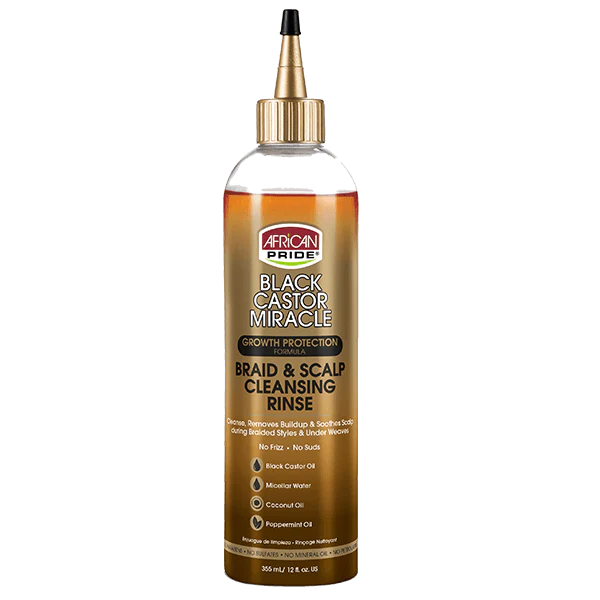 African Pride Black Castor Miracle Braid & Scalp Cleansing Rinse 12oz