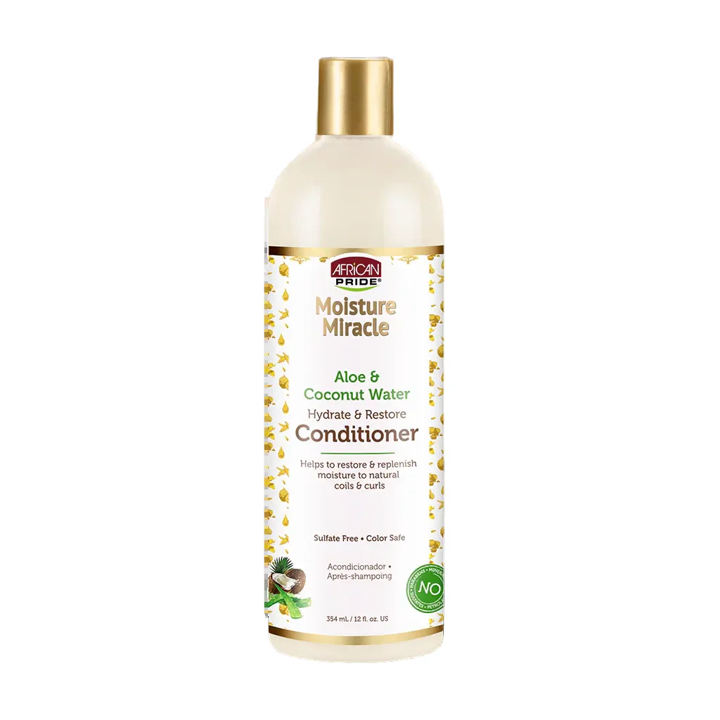 African Pride Moisture Miracle Aloe & Coconut Water Conditioner 12oz