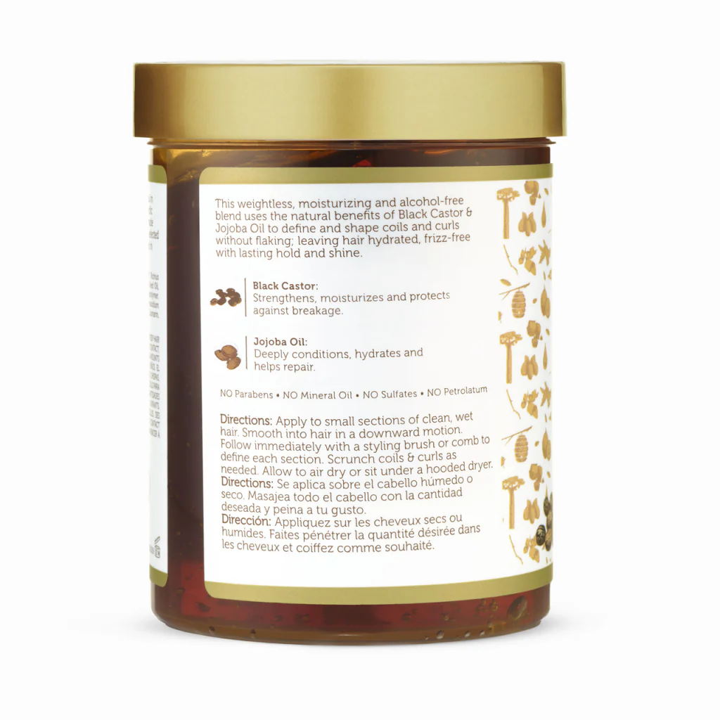 African Pride Moisture Miracle Black Castor & Jojoba Oil Max Hold Styling Gel 18oz - Image 3