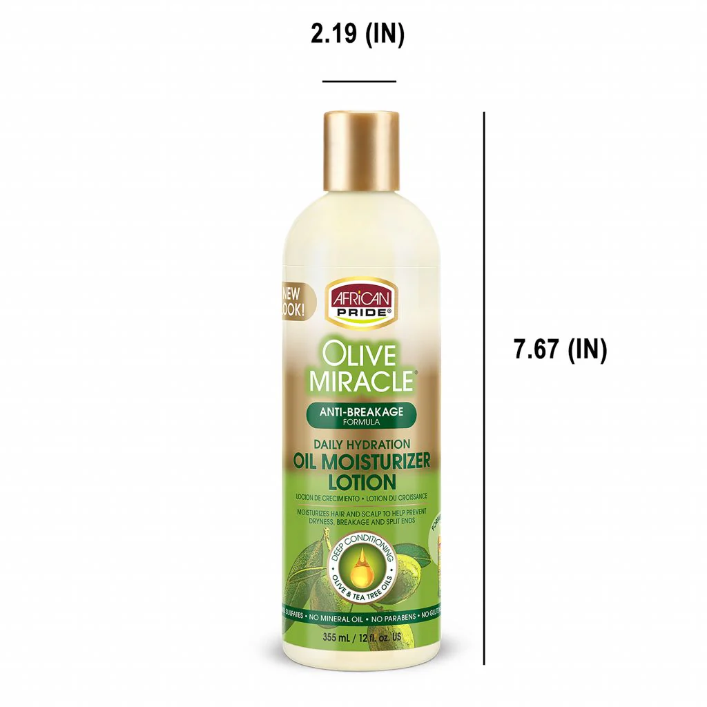 African Pride Olive Miracle Daily Hydration Oil Moisturizer Lotion 12oz - Image 7