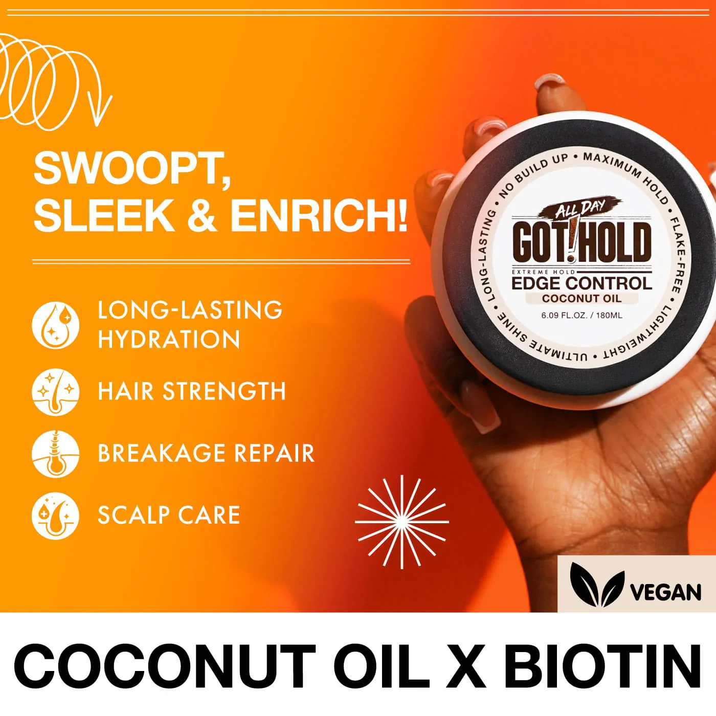 All Day Got Hold Extreme Hold Edge Control - Coconut Oil - Image 2