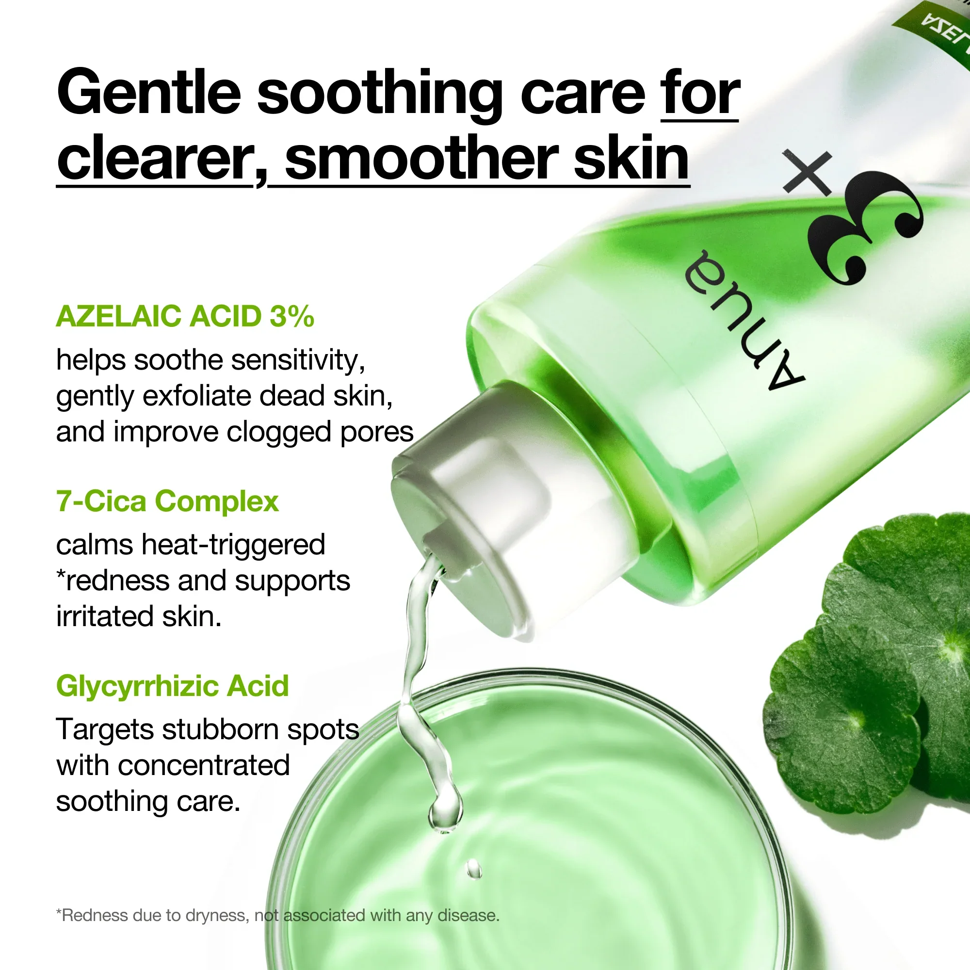 Anua Azelaic Acid 3 Cica Skin Clarifying Toner 250ml - Image 4