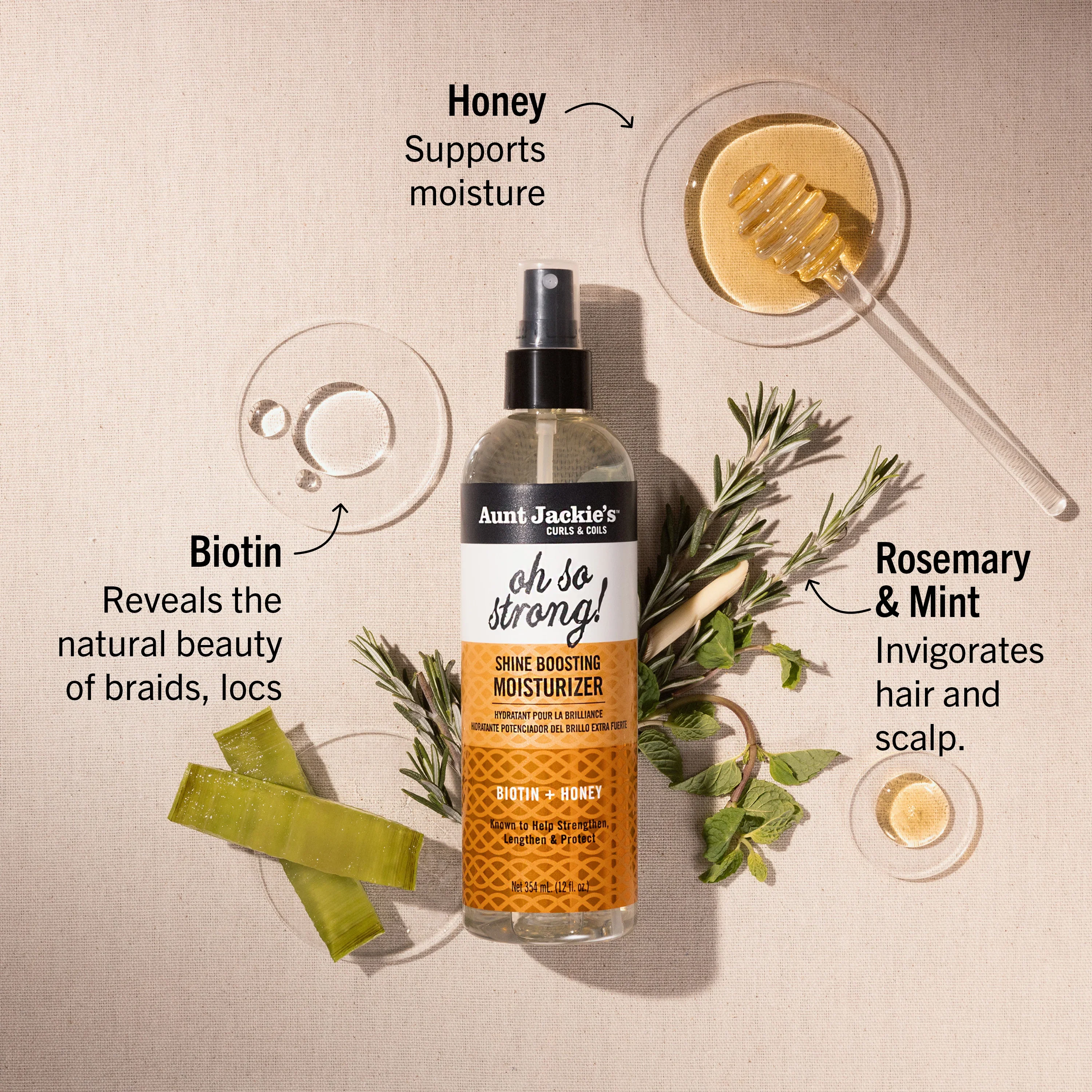 Aunt Jackie's Oh So Strong! Shine Boosting Moisturizer 12oz - Image 2