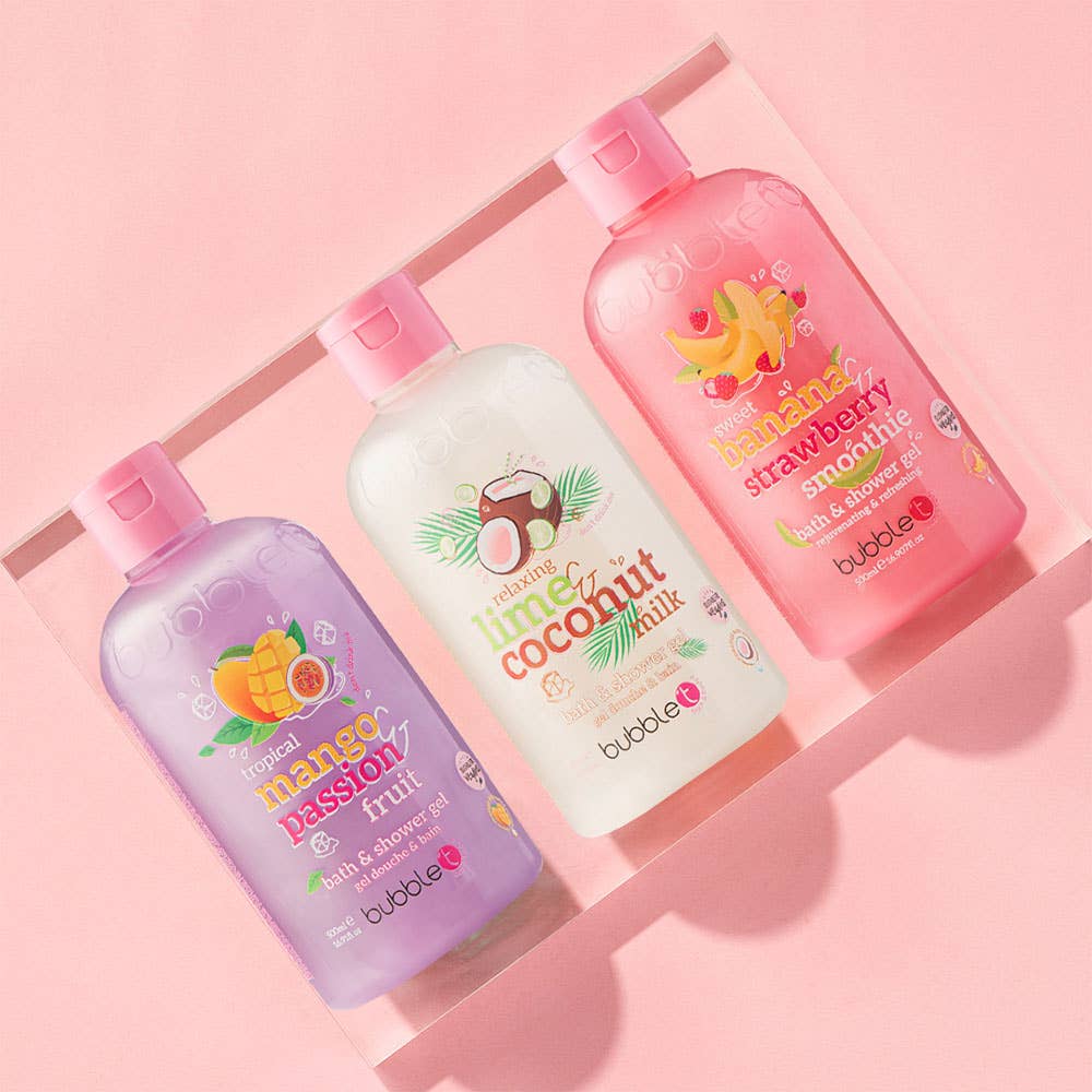 Bubble T Banana & Strawberry Smoothie Body Wash (500ml) - Image 4