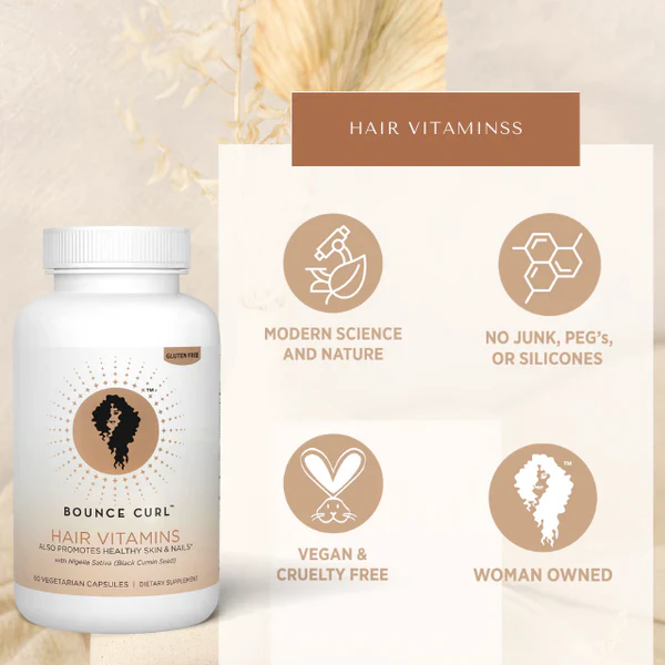 Bounce Curl Hair Vitamins with Nigella Sativa - 60 Capsules - Image 5