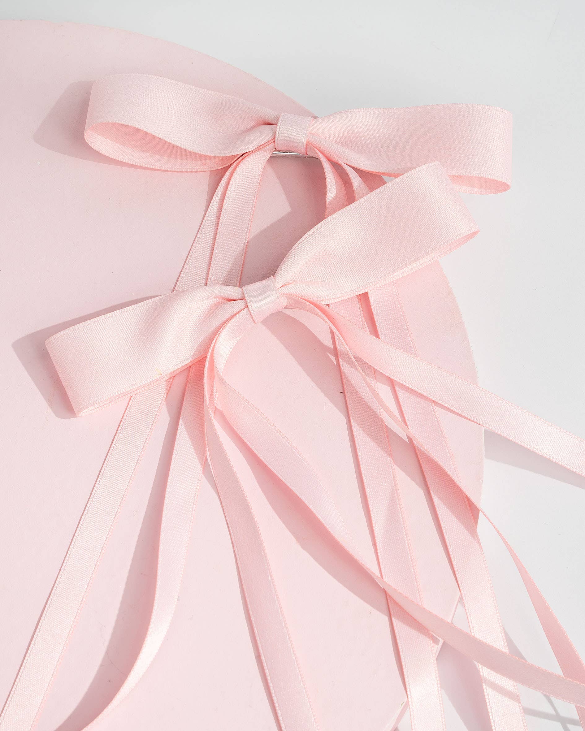 Brushworks Satin Hair Bow Duo – Pink - Image 6