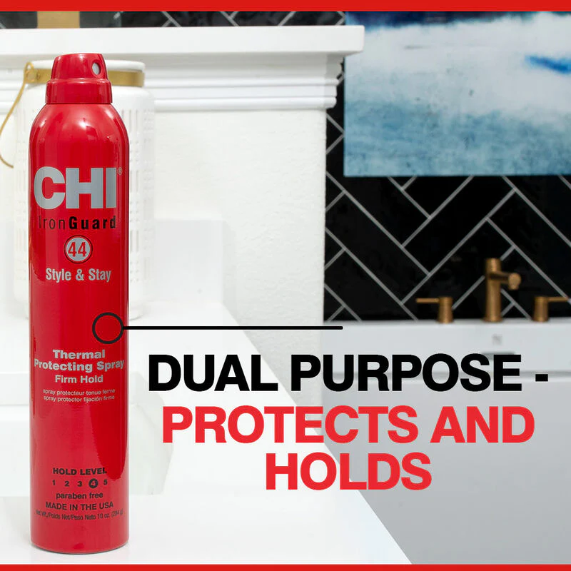 CHI 44 Iron Guard Style & Stay Firm Hold Protecting Spray 10oz - Image 3