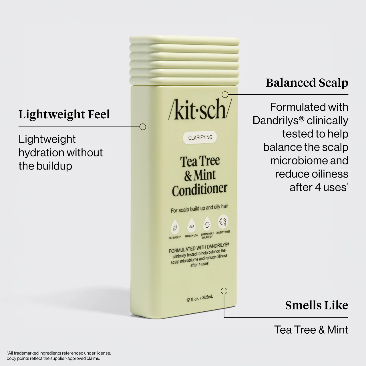 Kitsch Clarifying Tea Tree & Mint Shampoo & Conditioner Bottle Duo -2pc - Image 5