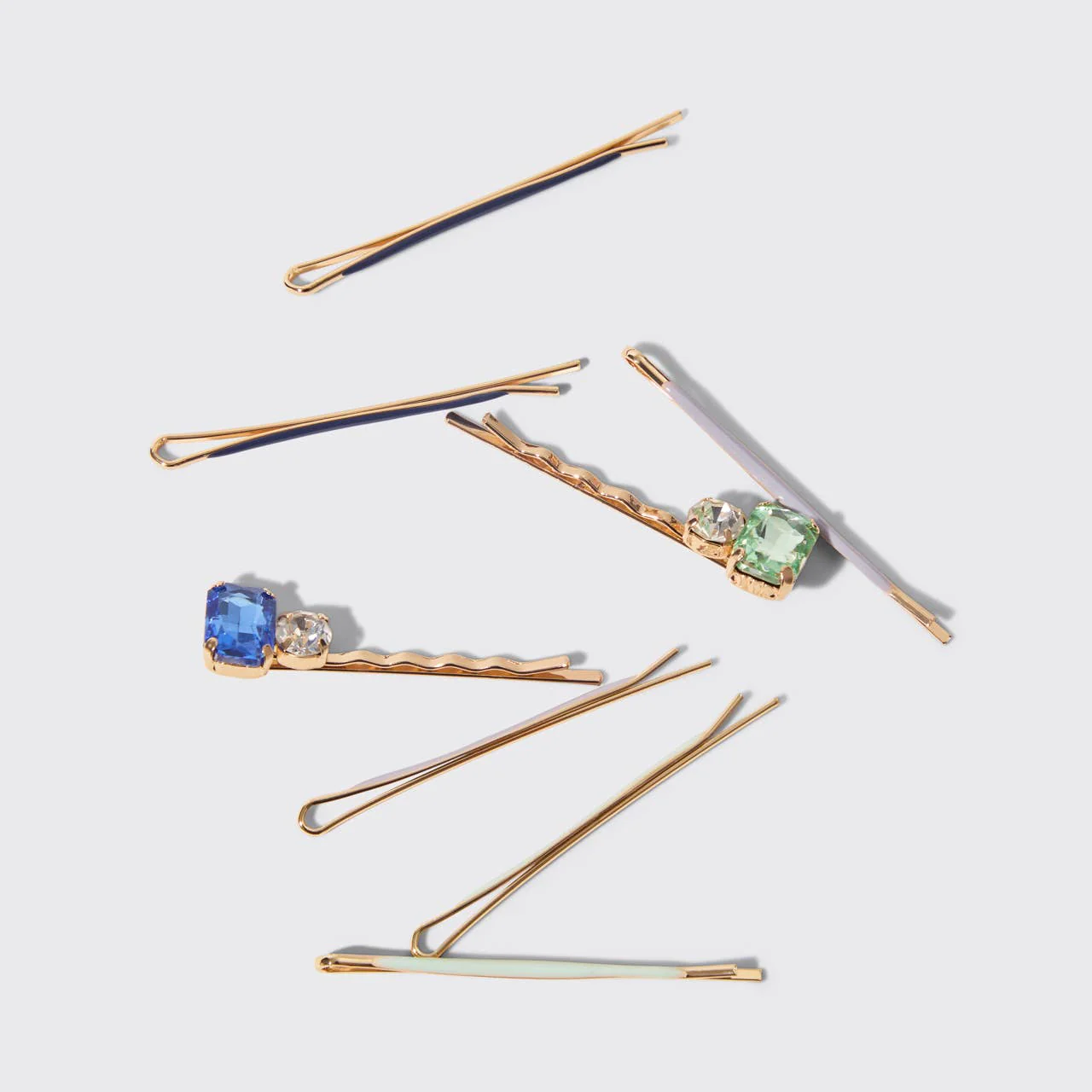 Kitsch Cloud & Gem Bobby Pins 8pc Set - Garden Bouquet - Image 2