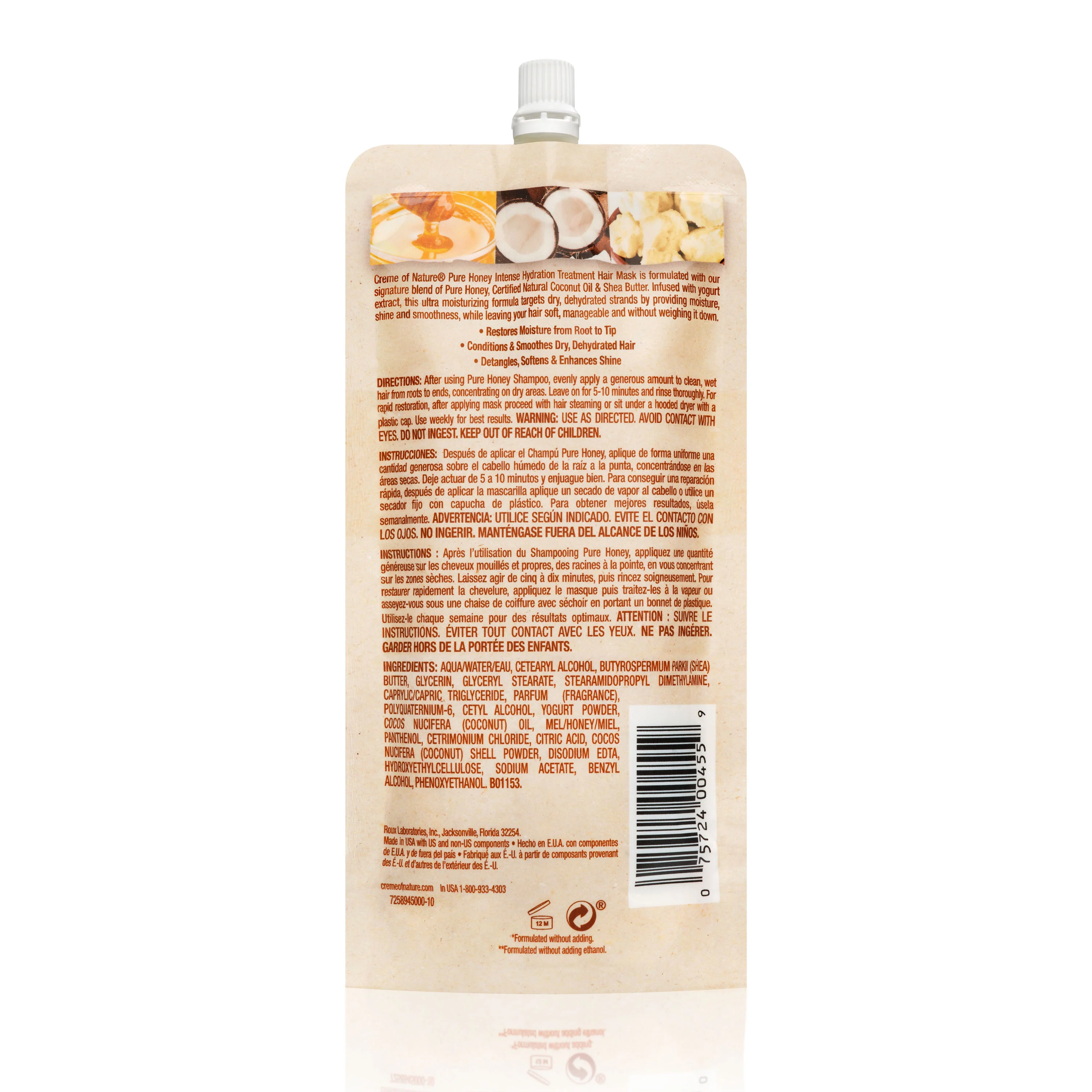 Creme of Nature Pure Honey Intense Hydration Treatment 3.8oz - Image 2