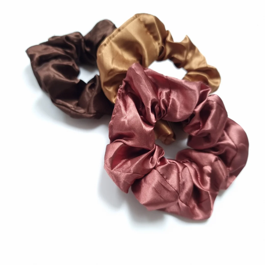 Curly Girl Silks Midi Satin Set Scrunchies - 3pcs (SATIN) - Image 3