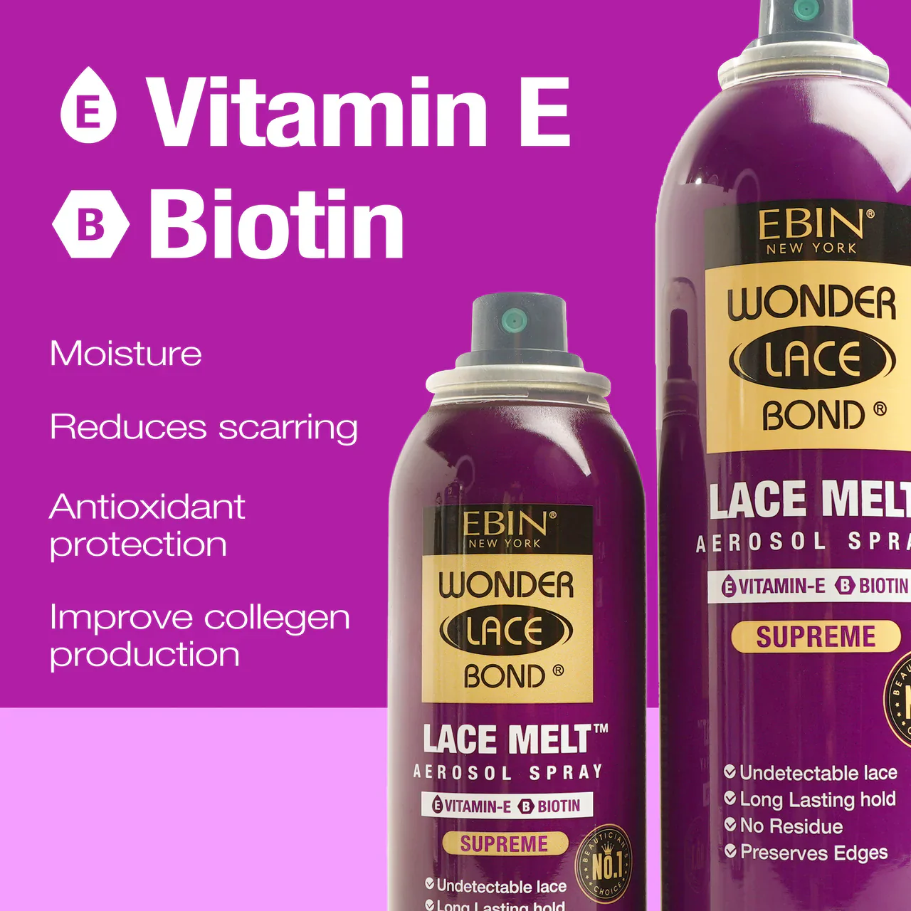 Ebin New York Wonder Lace Bond Lace Melt Aerosol Spray (Vitamin E) - UK Shipping Only - Image 5