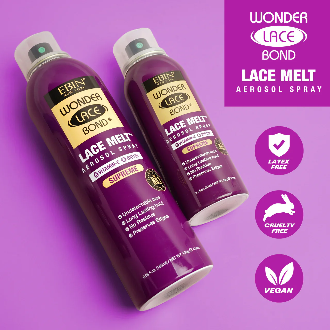 Ebin New York Wonder Lace Bond Lace Melt Aerosol Spray (Vitamin E) - UK Shipping Only - Image 6