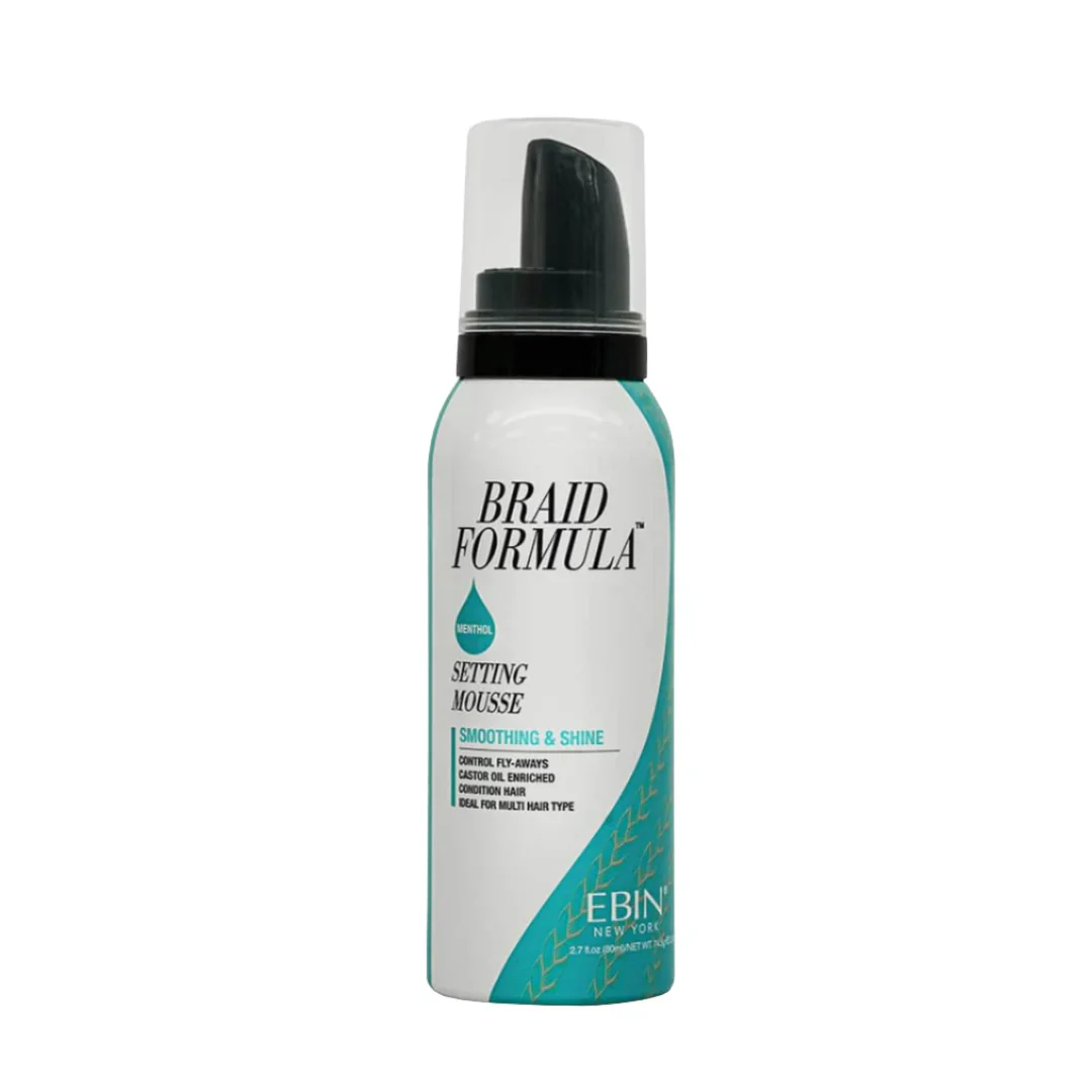 Ebin New York Braid Formula Setting Mousse Smoothing & Shine Menthol