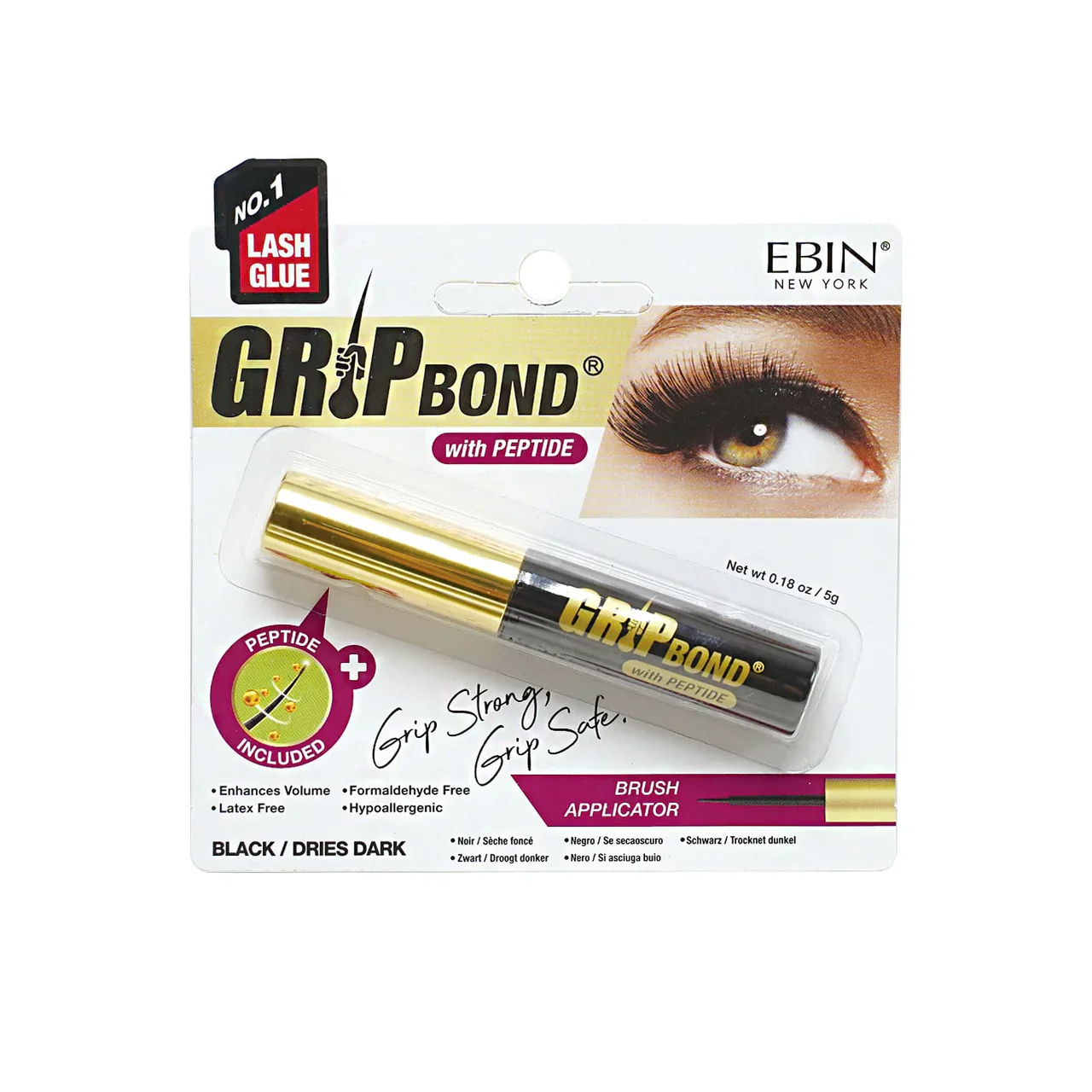 Ebin New York Lash Adhesive with Peptide Brush Applicator - Image 2
