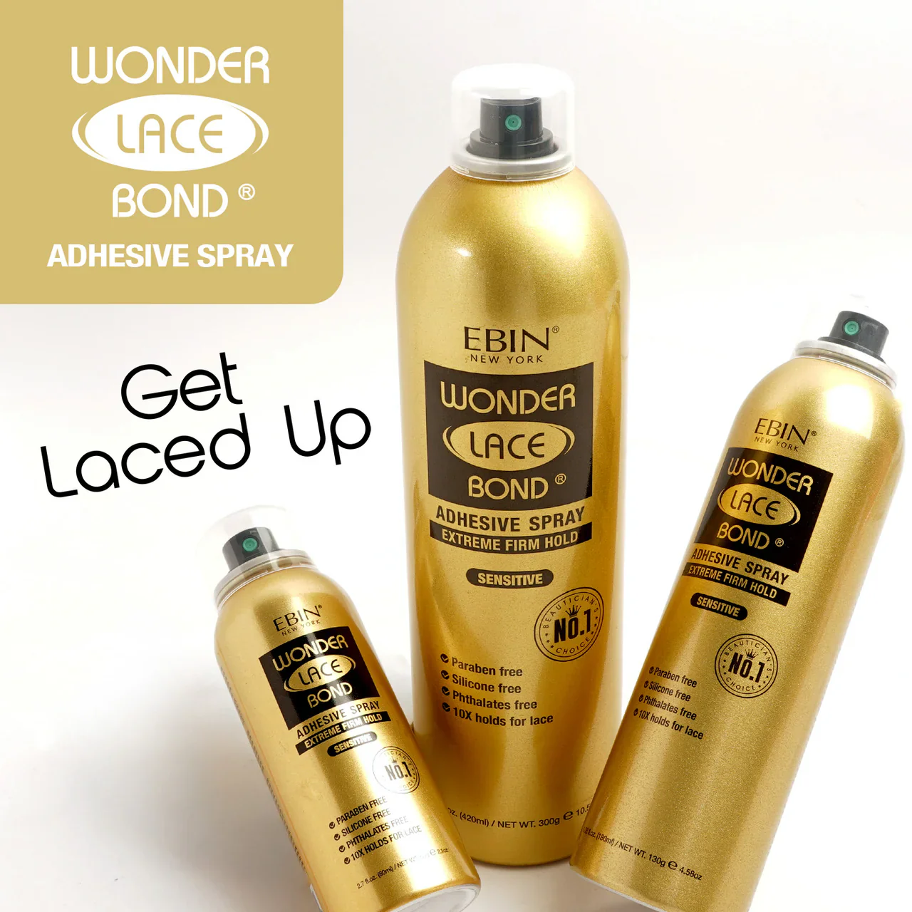 Ebin New York Wonder Lace Bond Wig Adhesive Spray Extreme Firm Hold (Sensitive) - UK Shipping Only - Image 4