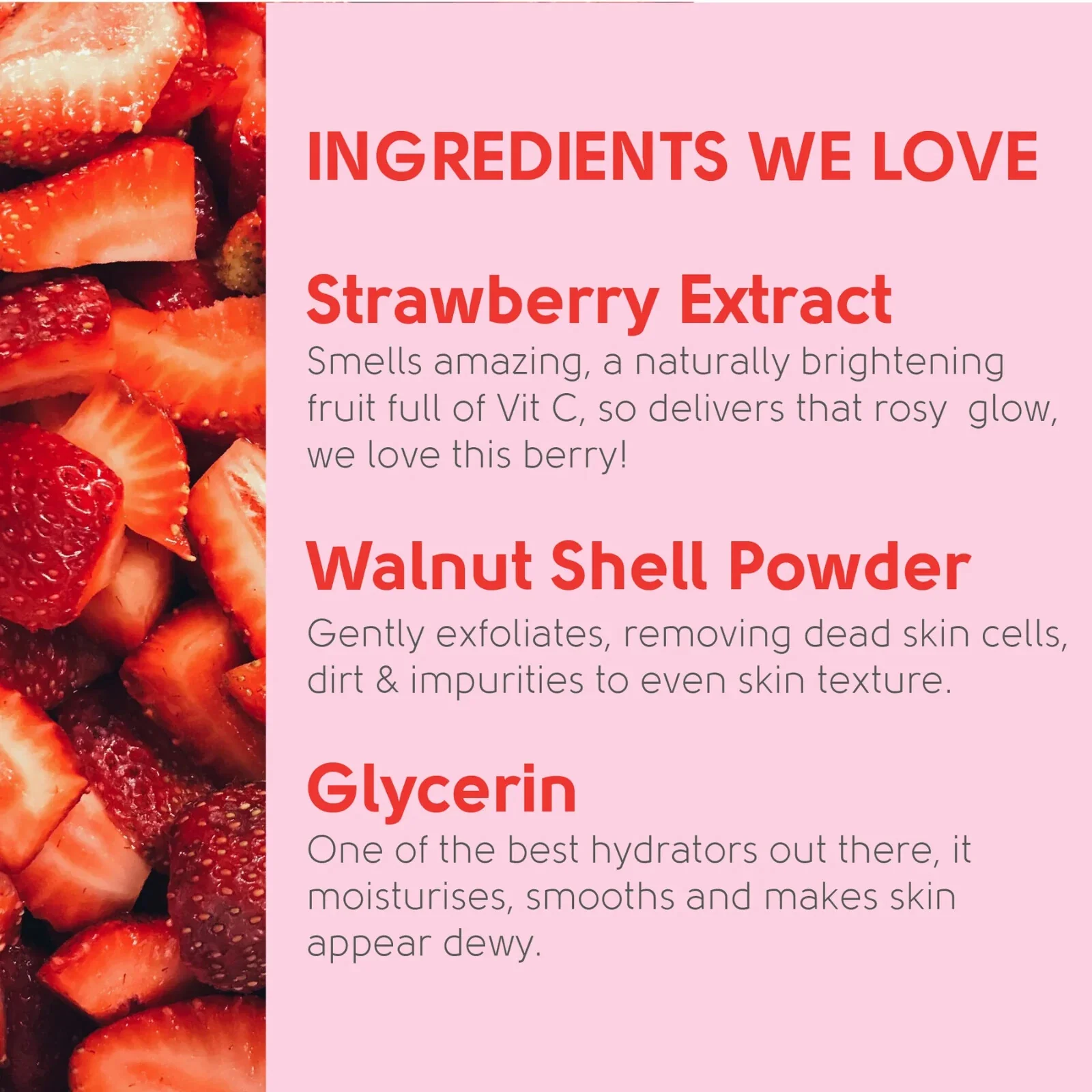 Facefacts Brightening Strawberry Facial Scrub 60ml - Image 2