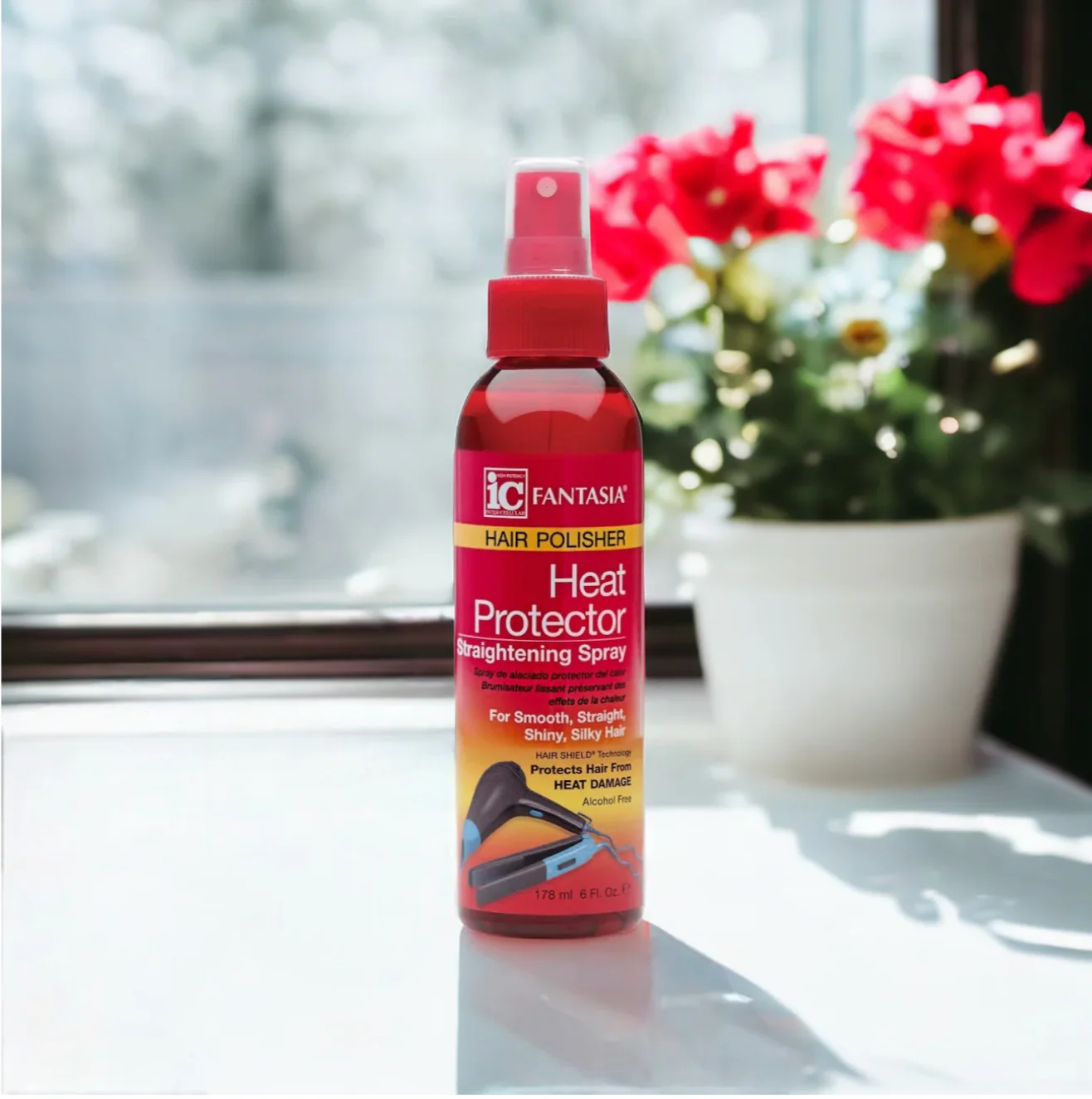 Fantasia IC Hair Polisher Heat Protector Straightening Spray 6oz - Image 3