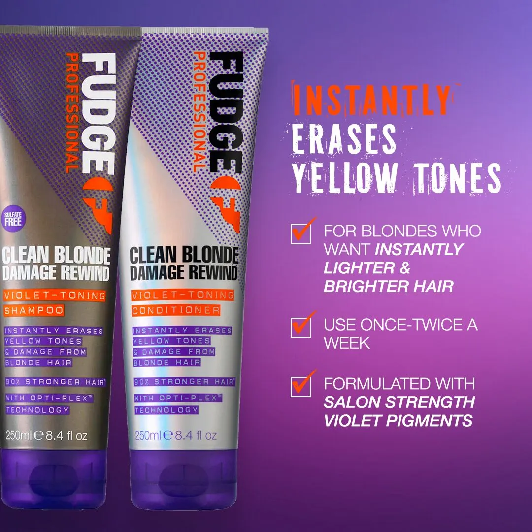 Fudge Professional Clean Blonde Damage Rewind Conditioner 250ml - Image 4