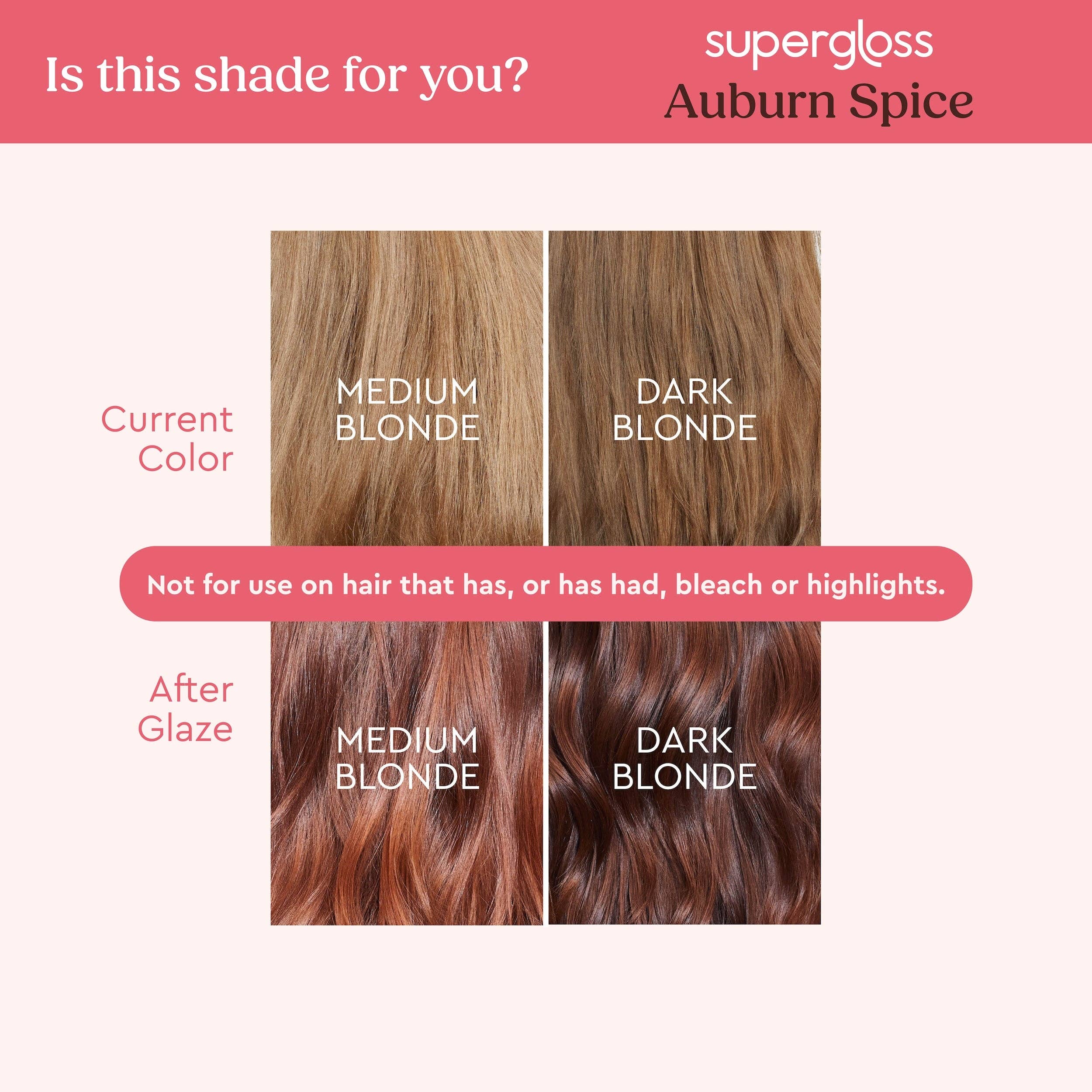 Glaze Supergloss Auburn Spice - For Brunettes & Redheads 190ml - Image 5