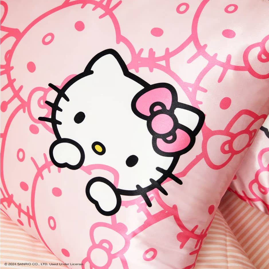 Kitsch x Hello Kitty Pillowcase - Pink Kitty Faces - Image 5