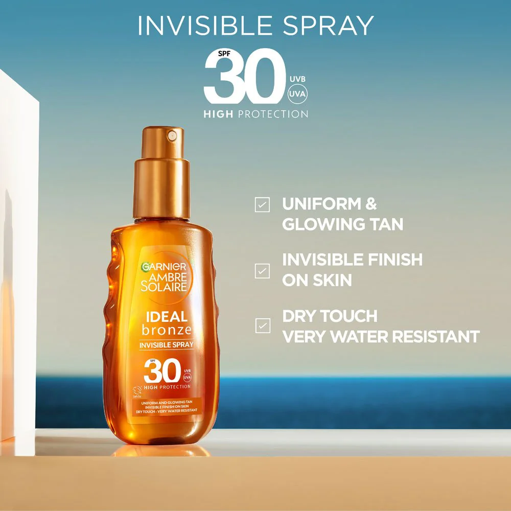 Garnier Ambre Solaire Ideal Bronze SPF30 Invisible Spray 150ml - Image 2