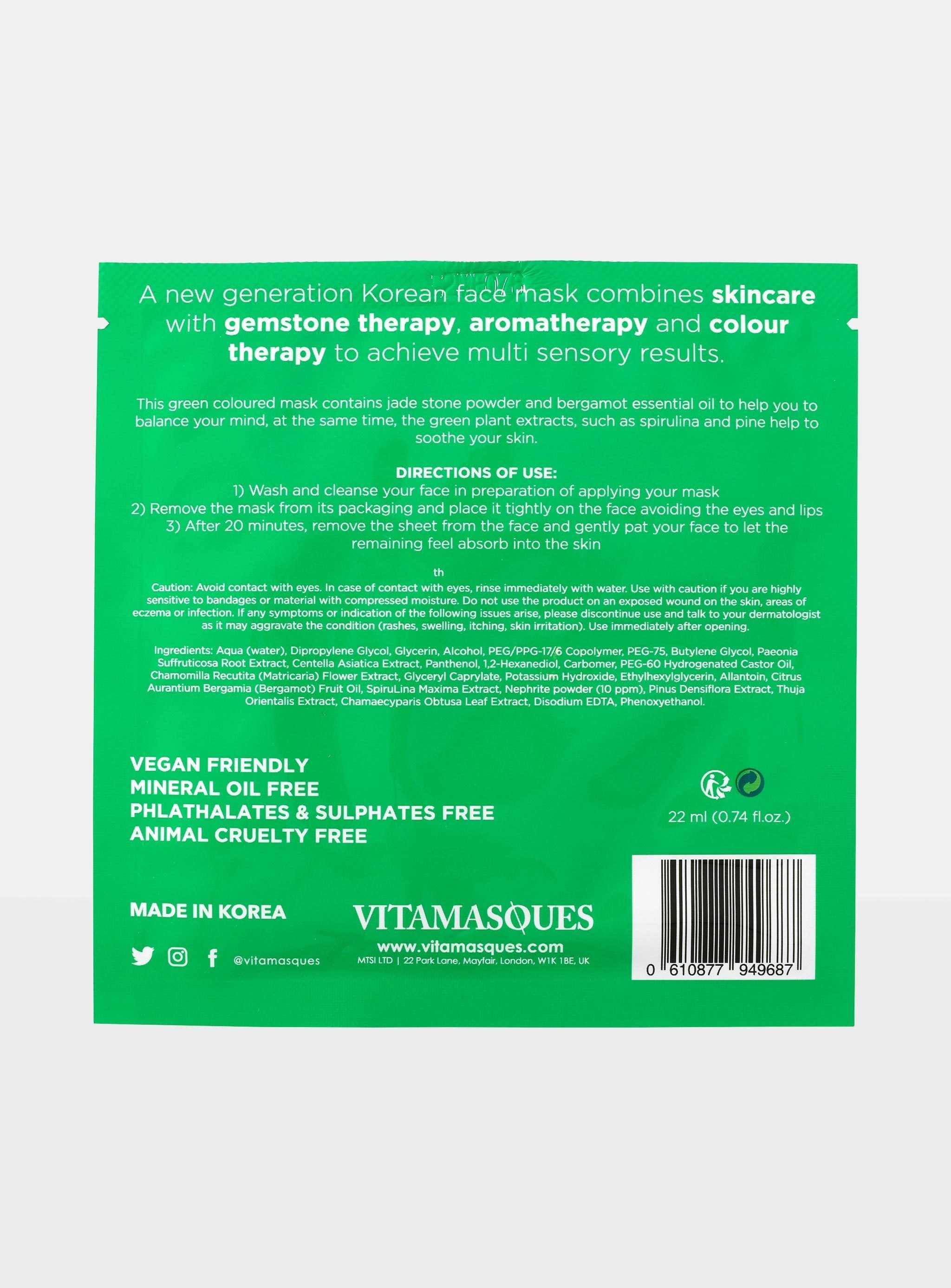 Vitamasques Jade Sheet Face Mask - Image 5