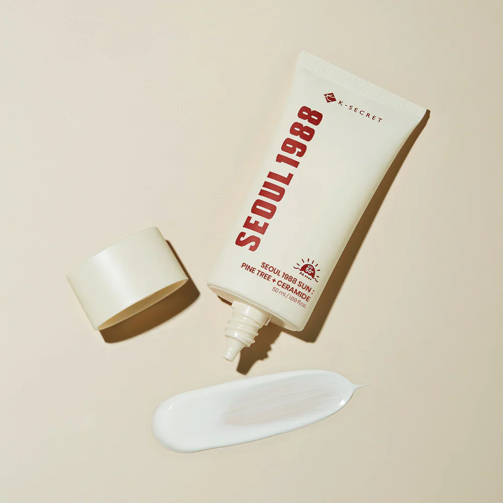 K-Secret Seoul 1988 Sun: Pine Tree + Ceramide PA++++ SPF50+ 50ml - Image 2