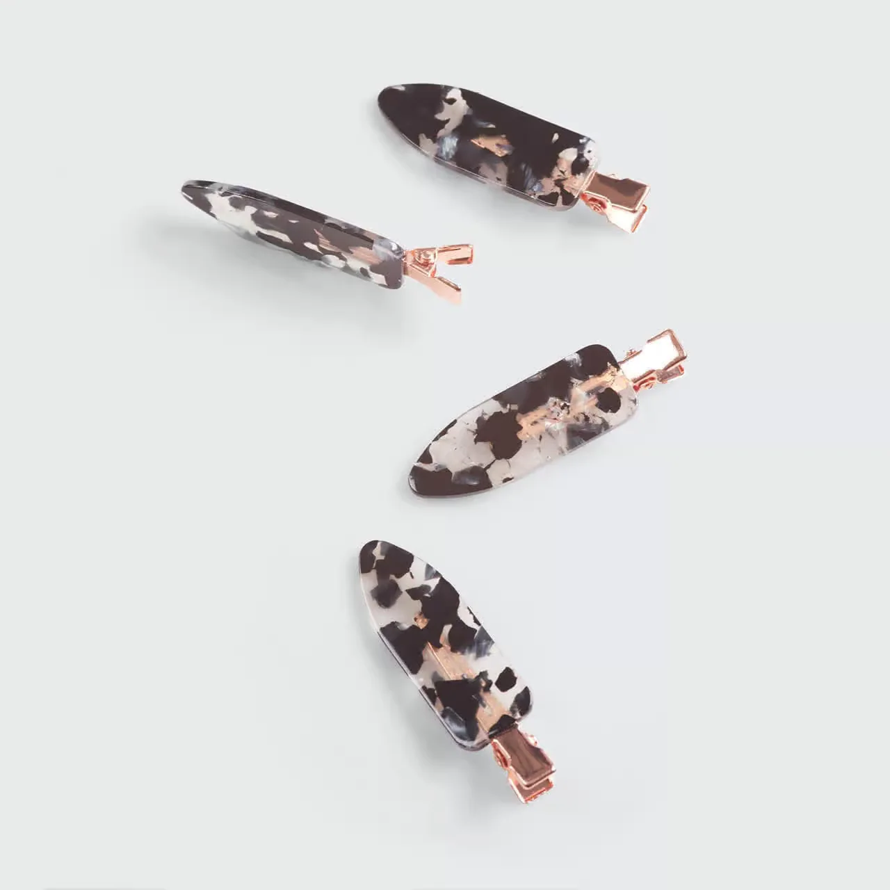 Kitsch Creaseless Clips 4pc Set - Black Terrazzo - Image 4