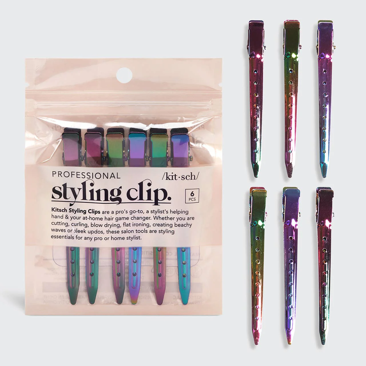 Kitsch Styling Hair Clips 6pc - Image 8