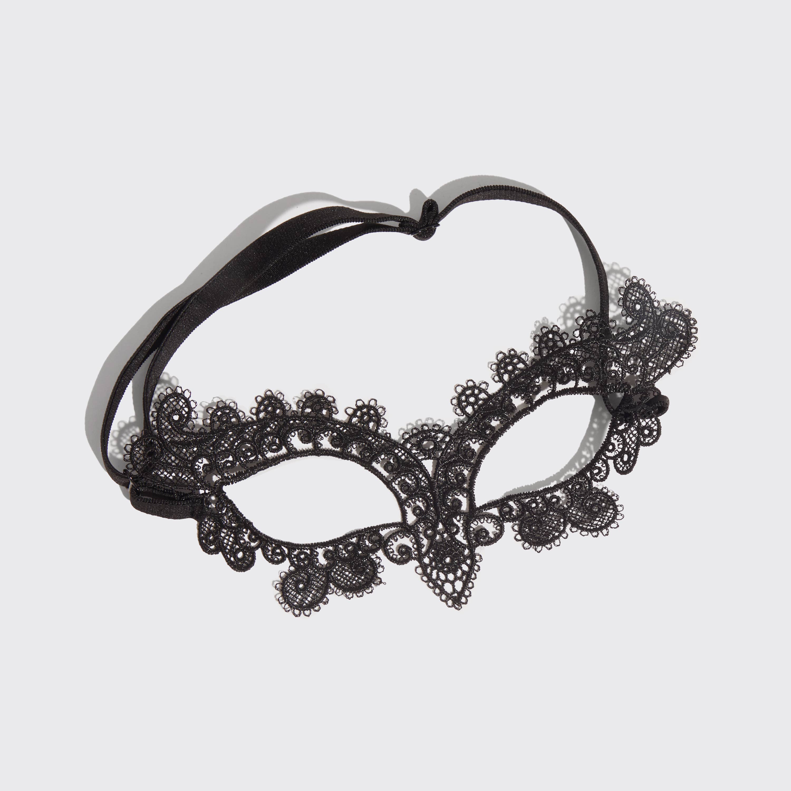 Kitsch Lace Headband & Mask 2pc Set - Black Cat - Image 4