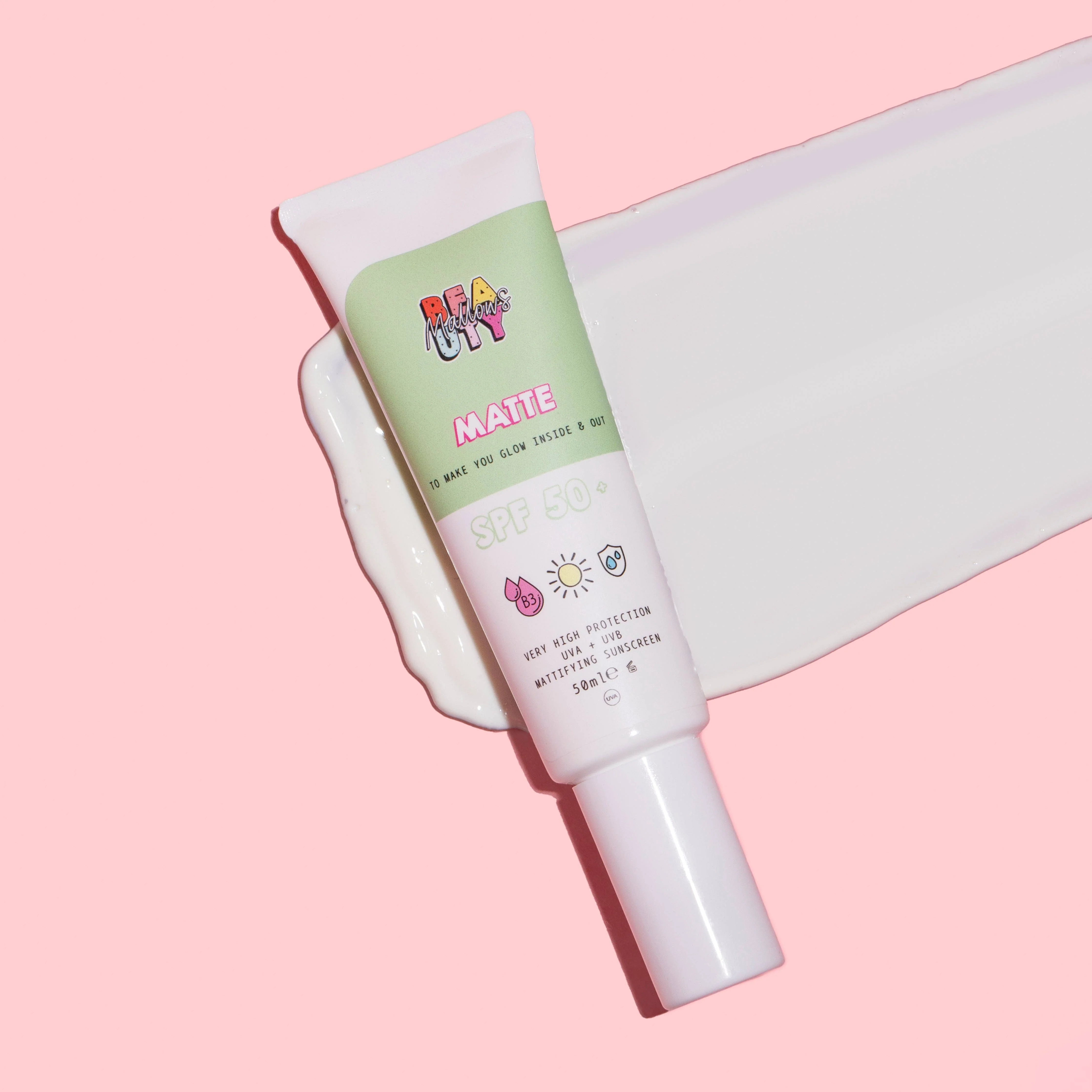 Mallows Beauty Matte SPF 50+ (50ml) - Image 2