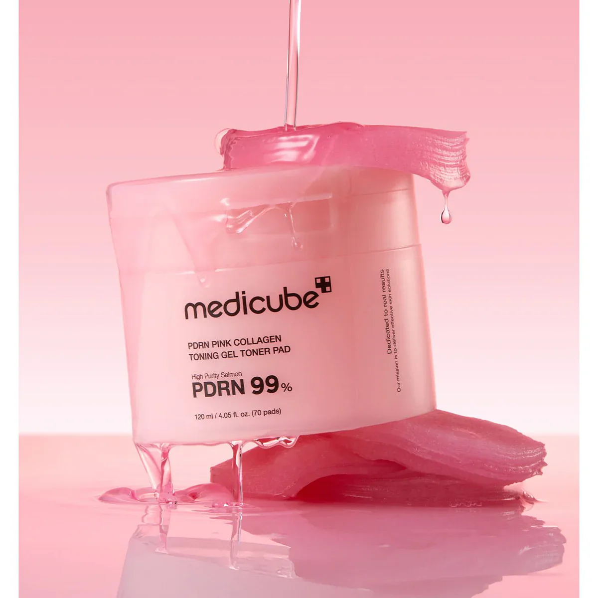 Medicube PDRN Pink Collagen Toning Gel Toner Pad 120ml (70pcs) - Image 5
