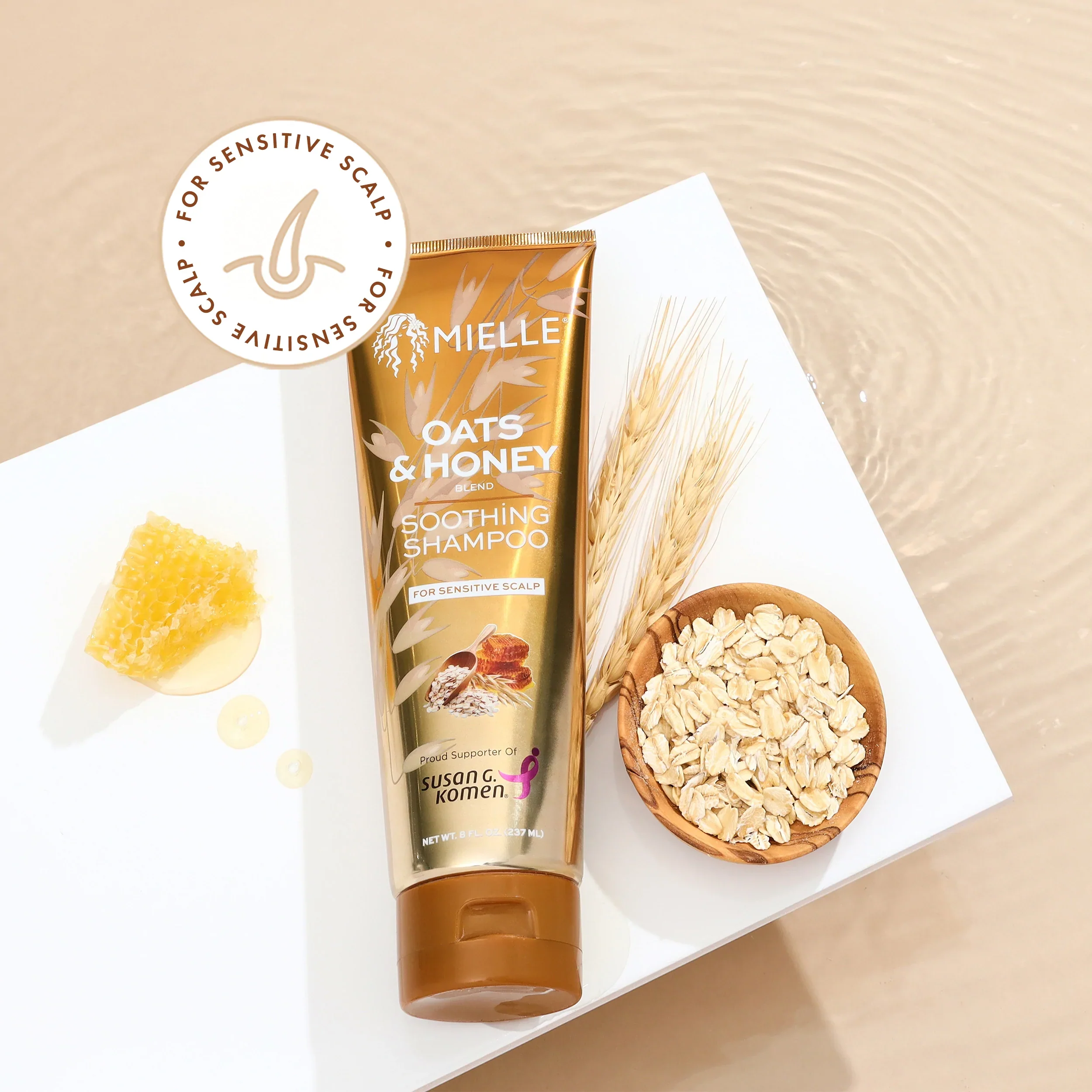 Mielle Organics Oats & Honey Soothing Shampoo 8oz - Image 2