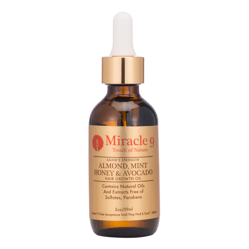 Miracle 9 Salem’s Strength Almond, Mint Honey & Avocado Hair Growth Oil 2oz