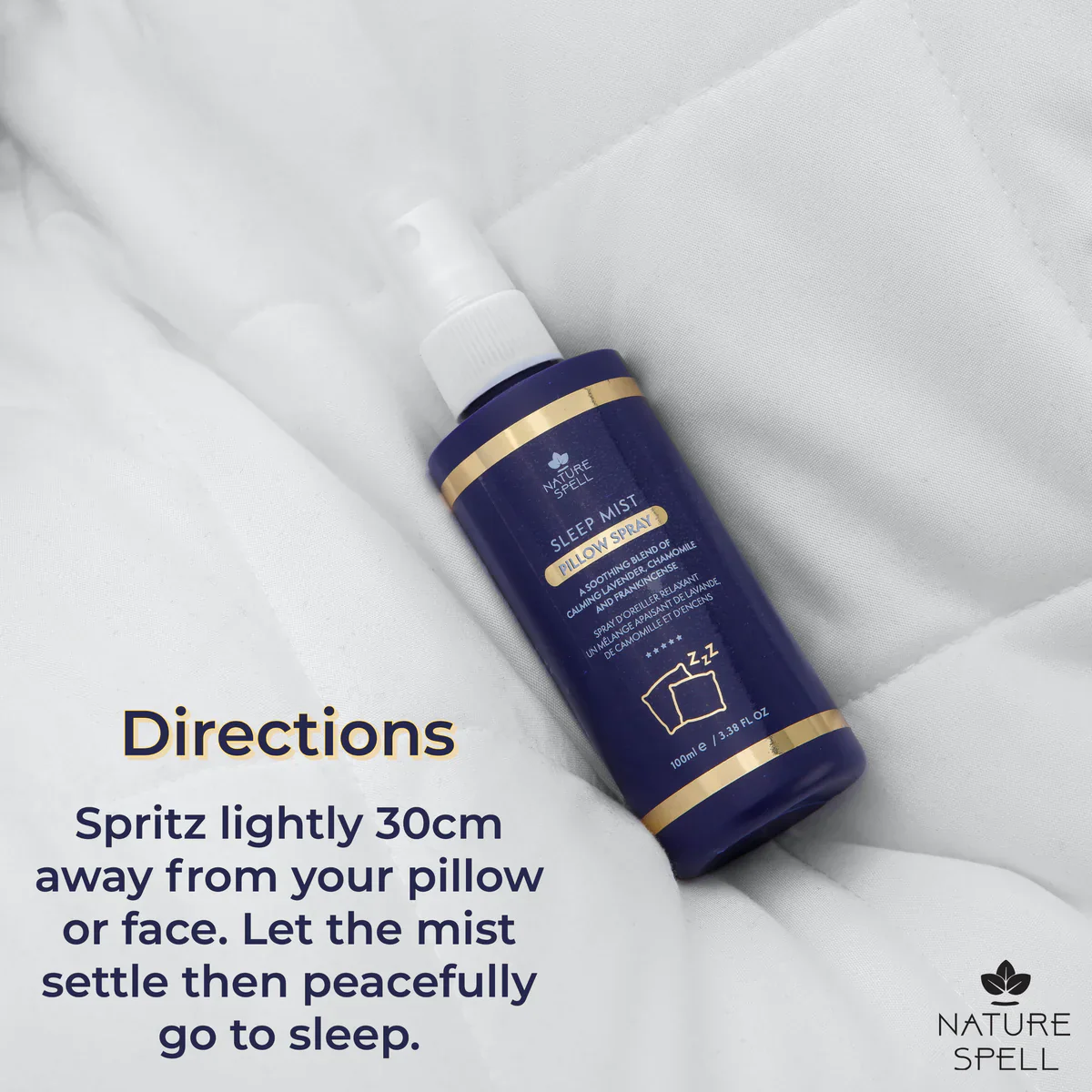 Nature Spell Pillow Spray Sleep Mist for Face & Pillow 100ml - Image 3