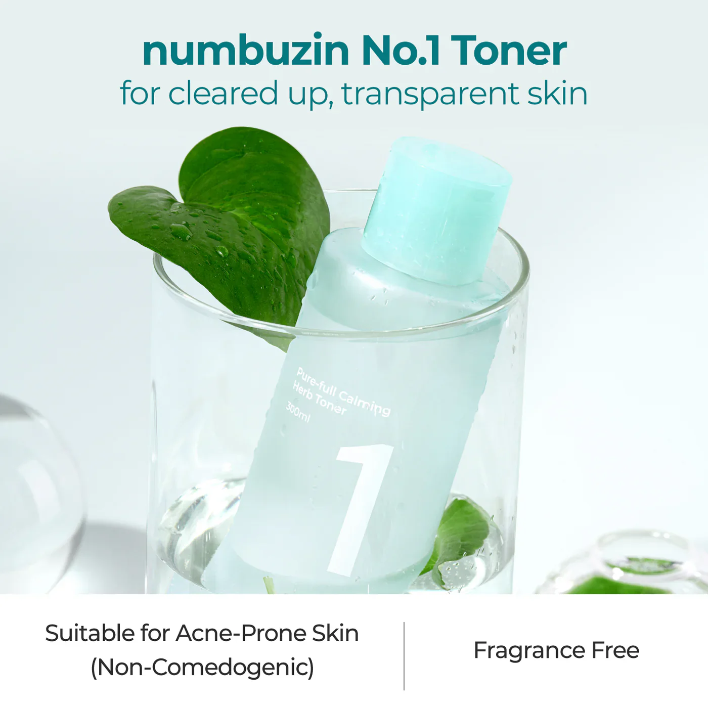 Numbuzin No.1 Pure-Full Calming Herb Toner 300ml - Image 2