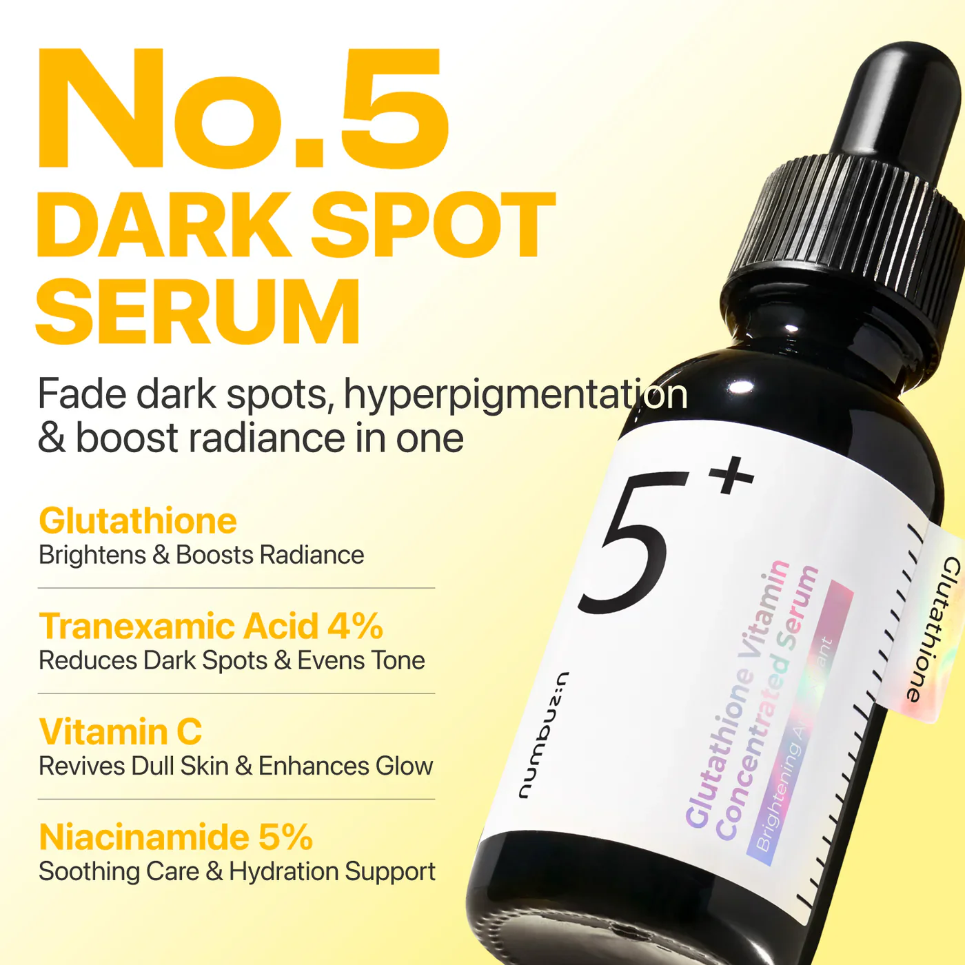 Numbuzin No.5+ Glutathione Vitamin Concentrated Serum 30ml - Image 2