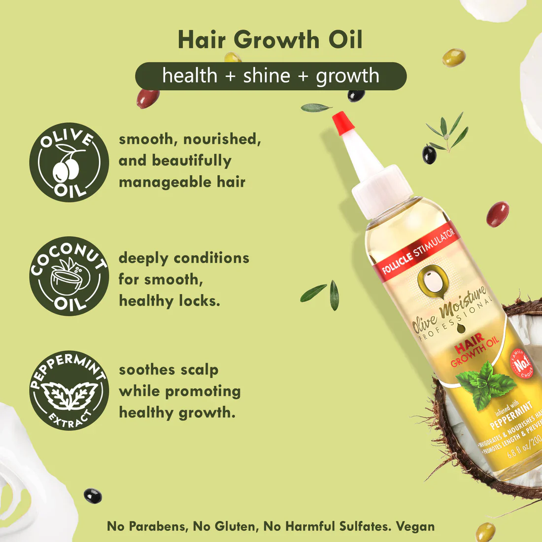 Olive Moisture Hair Growth Oil 200ml - Image 2