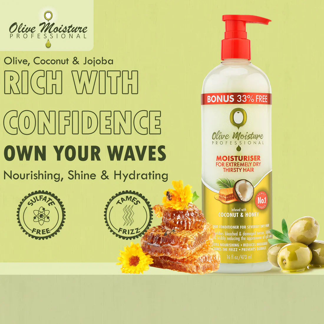 Olive Moisture Moisturiser 473ml - Image 3