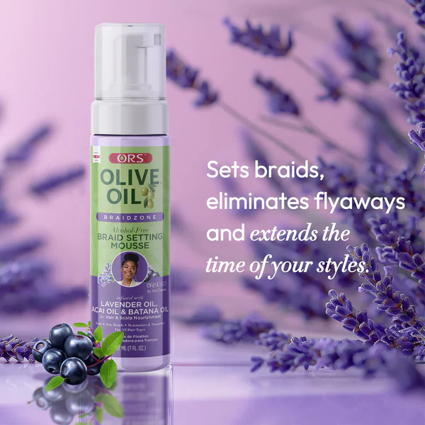 ORS Olive Oil Braidzone Braid Setting Mousse 207ml - Image 4