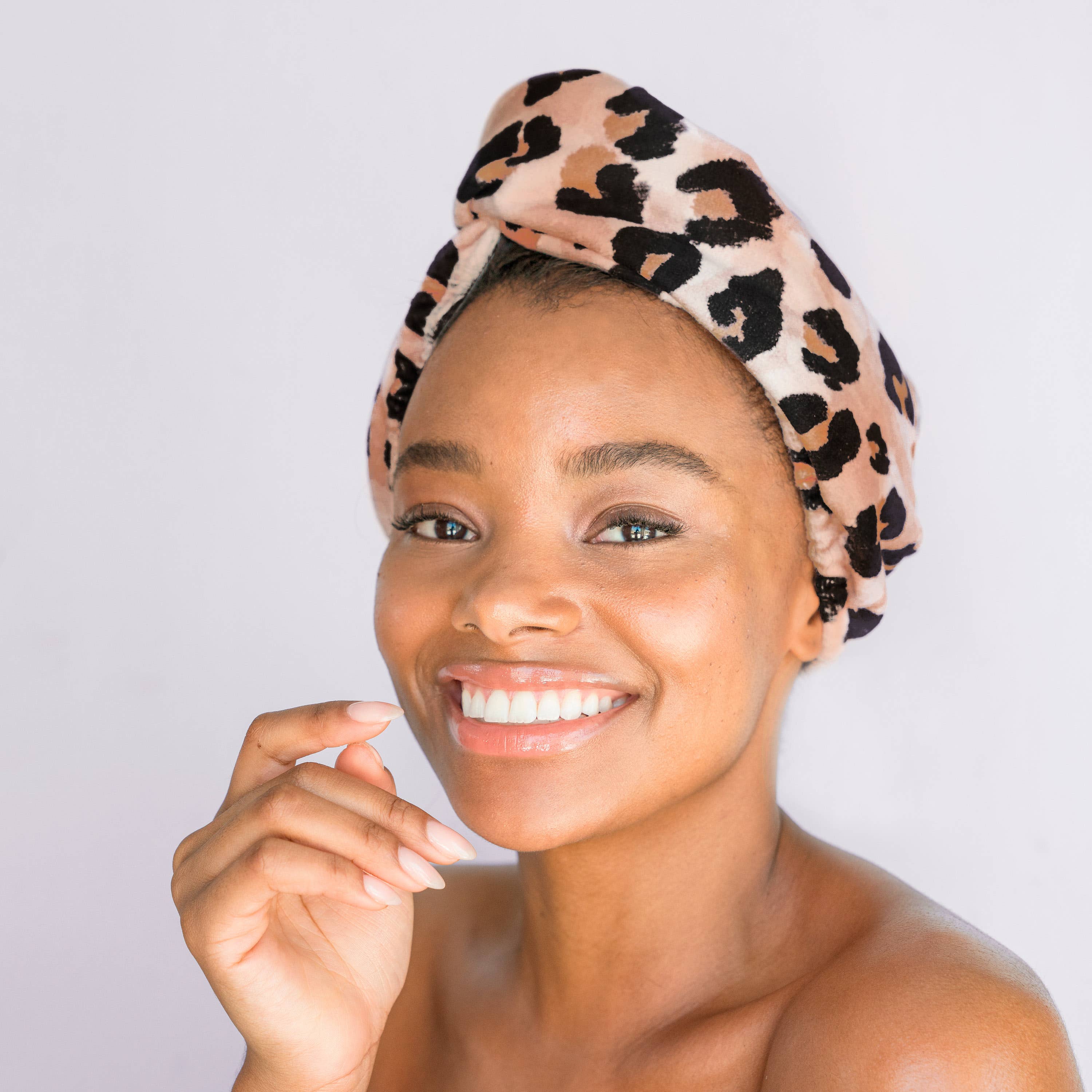 Kitsch Quick Dry Hair Towel Turban- Leopard - Image 4