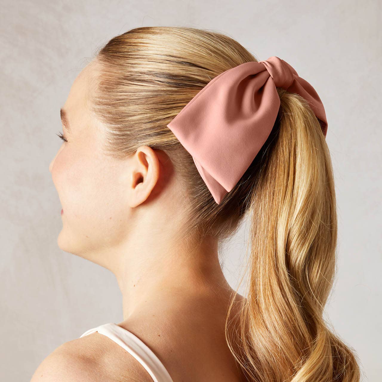 Kitsch Recycled Fabric Bow Hair Clip - Rosewood - Image 3