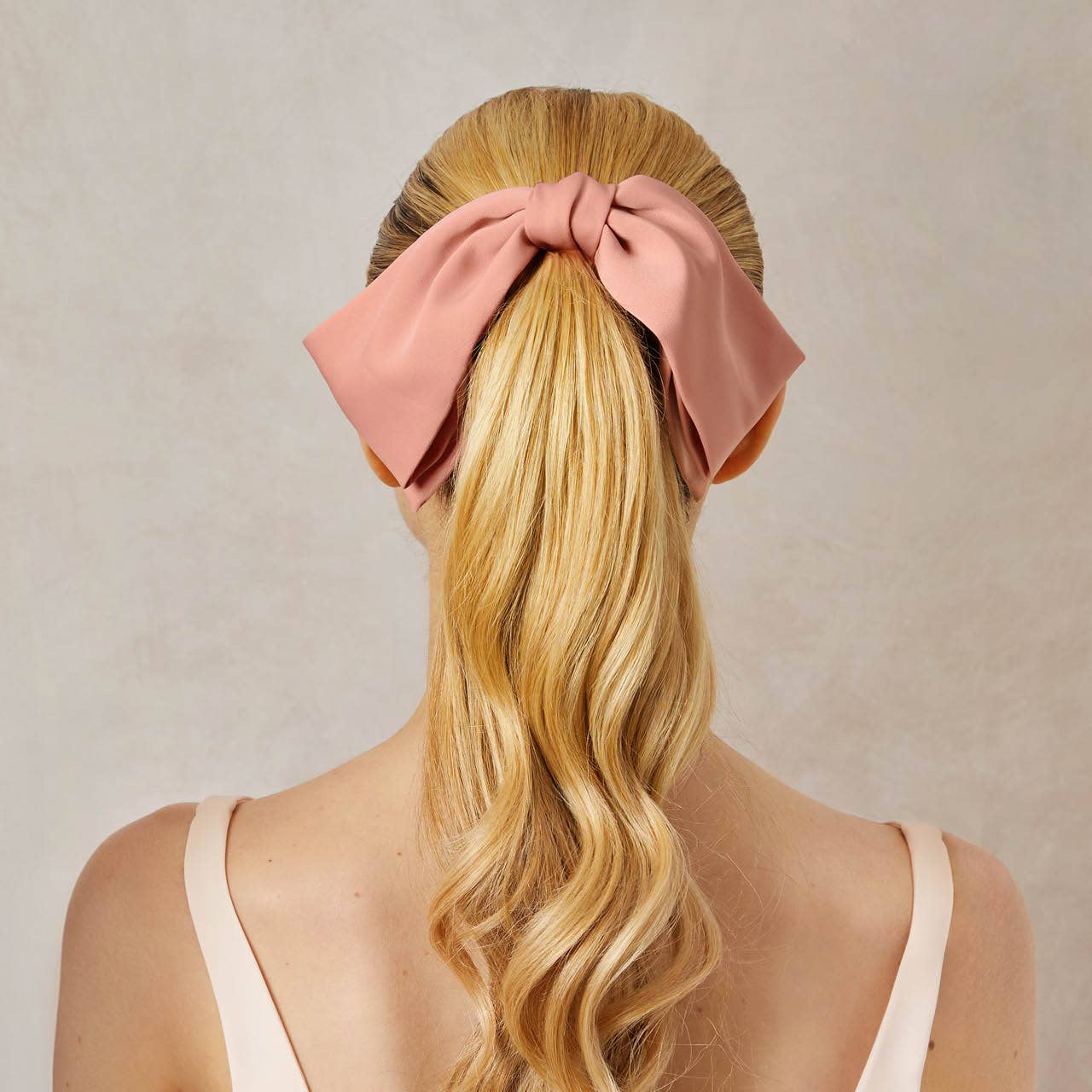 Kitsch Recycled Fabric Bow Hair Clip - Rosewood - Image 4