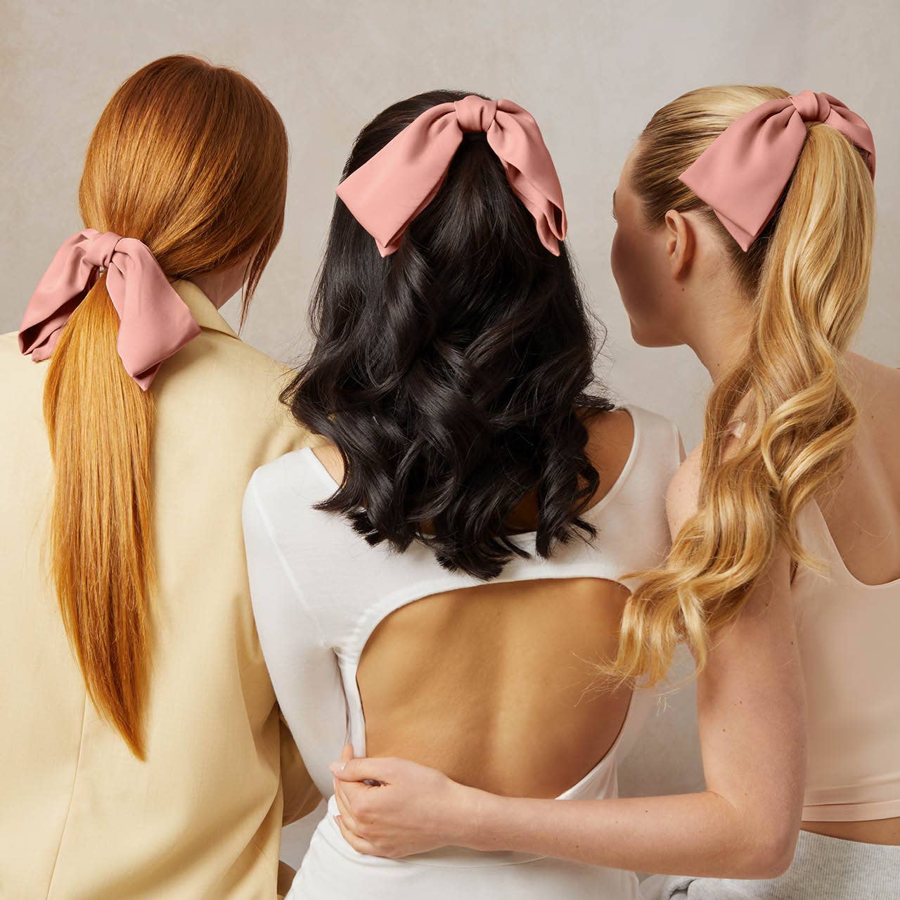 Kitsch Recycled Fabric Bow Hair Clip - Rosewood - Image 7