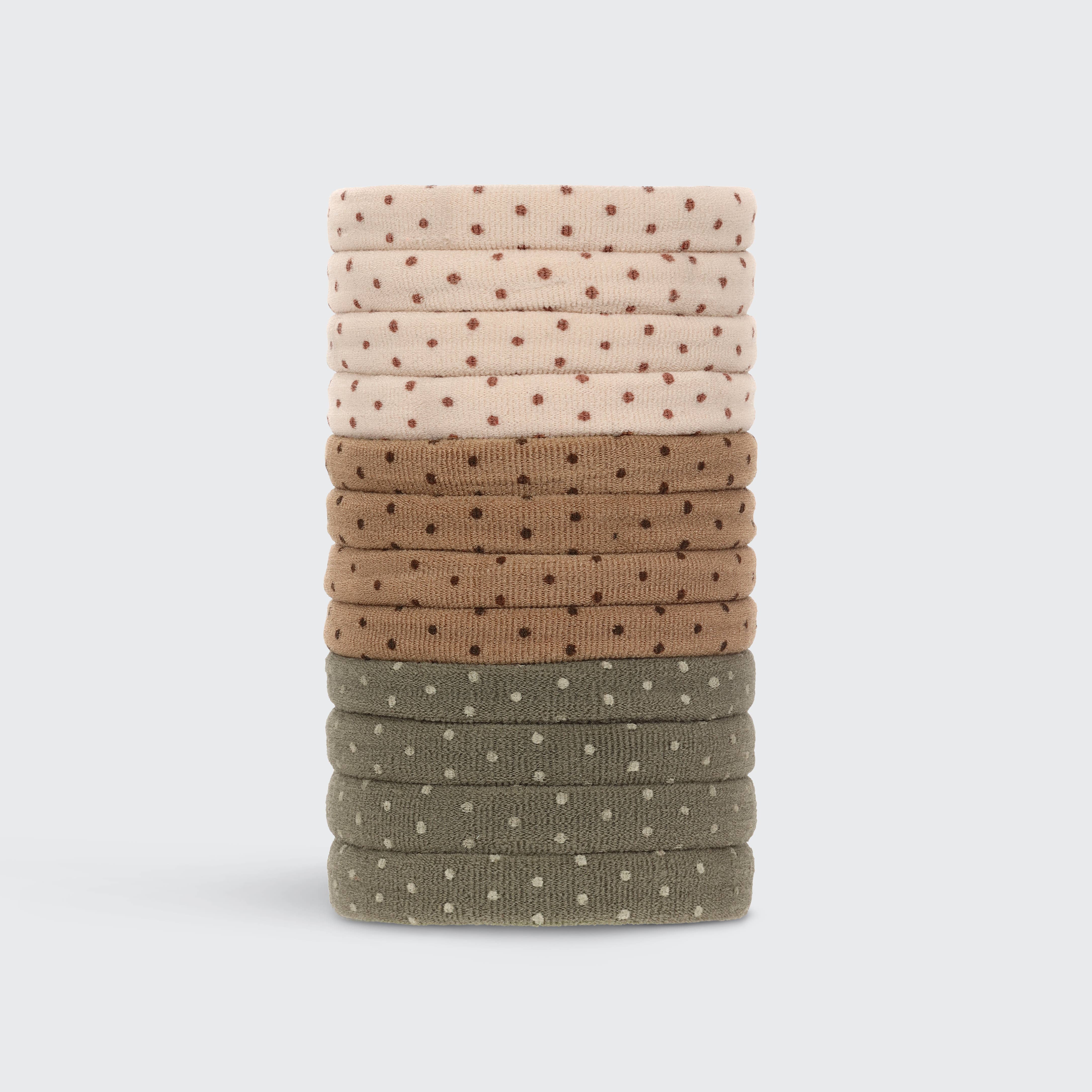 Kitsch Recycled Nylon Medium Polka Dot Elastics 12pc - Multi - Image 4