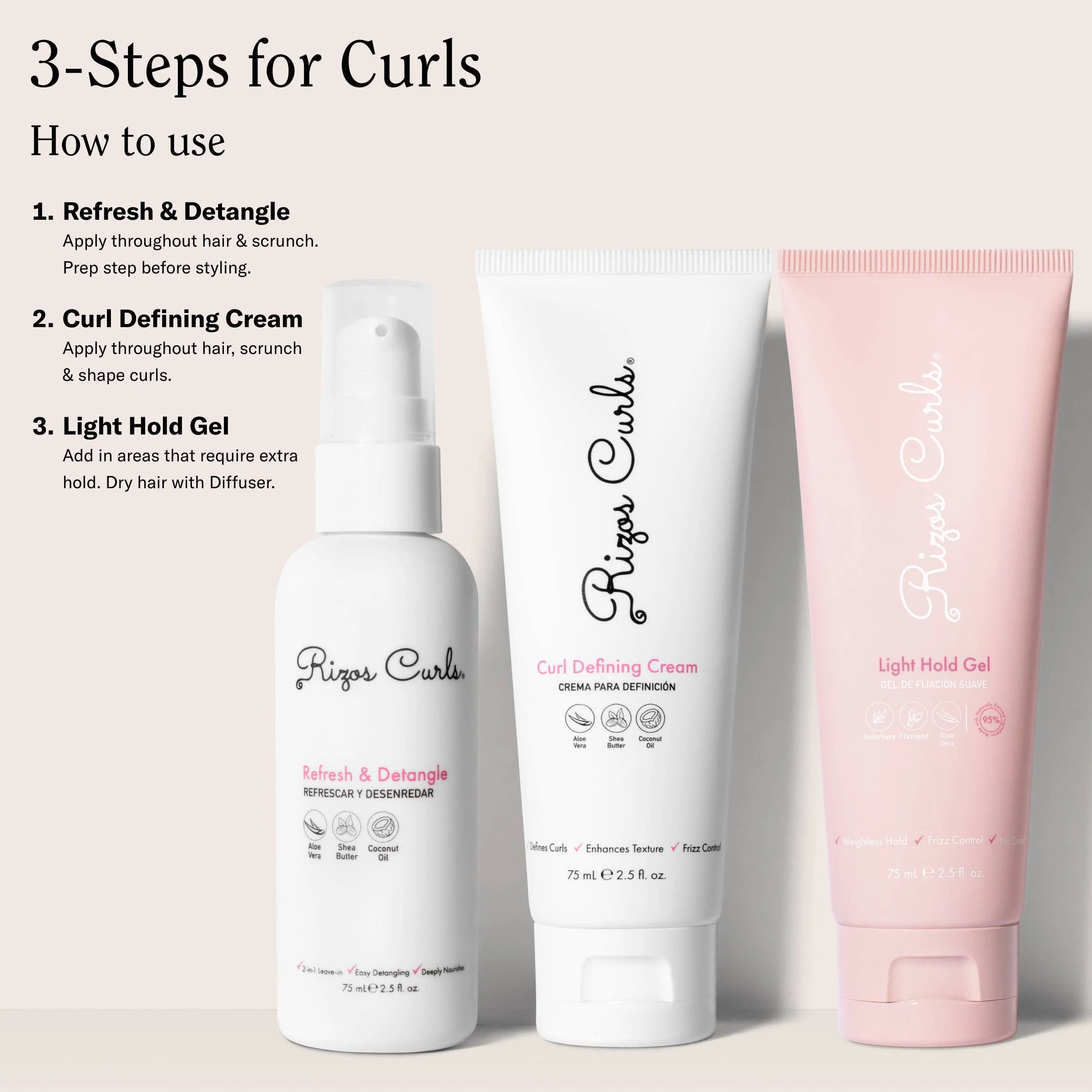 Rizos Curls 3-Step Styling Kit for Curls - Image 5