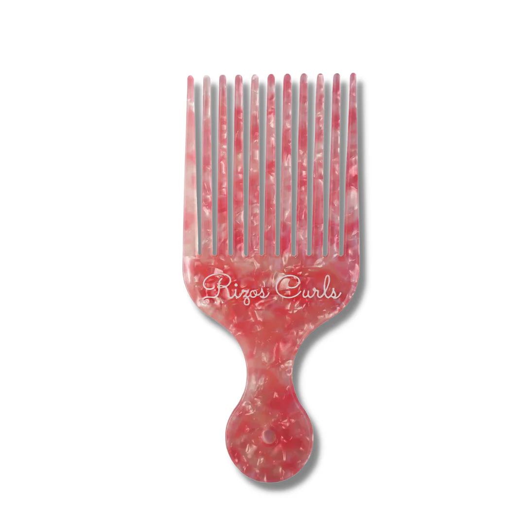 Rizos Curls Pink Hair Pick Comb - Image 4