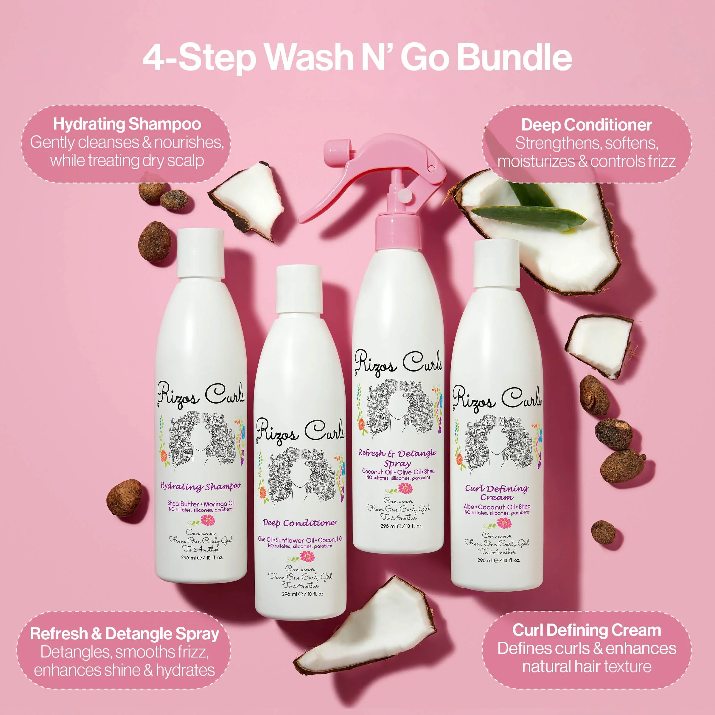 Rizos Curls The Complete Wash & Go Bundle - 4pcs - Image 3